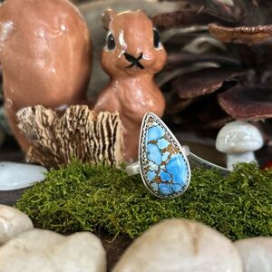 925 Sterling Golden hills turquoise ring